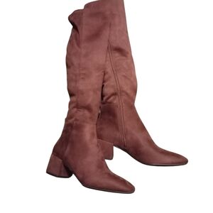 Michael Kors Over The Knee Boots, Faux Suede, Block Heel, Size 10, NWT